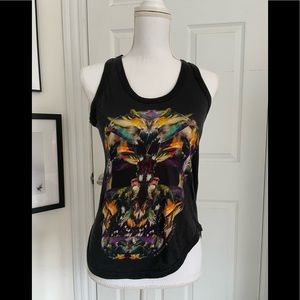 Rare Alexander McQueen Skull butterfly tank top